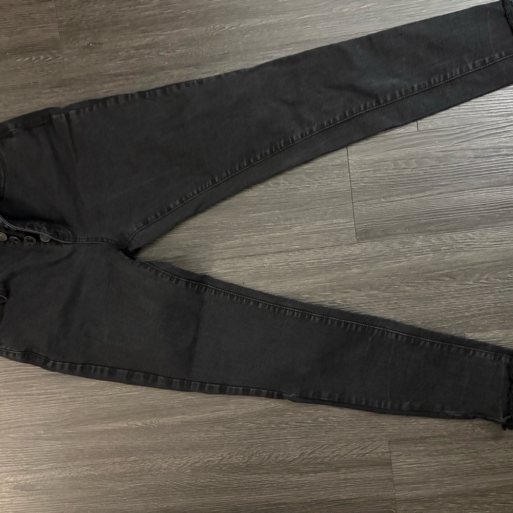 Black Skinny Jeans Button Fly